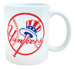 Yankees White/Red Logo Mug
