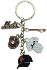 Mets 5-Dangle Keychain with Hat