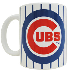 Chicago Cubs White Striped Mugs