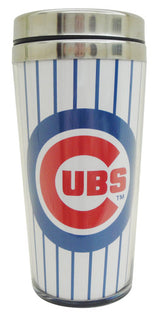 Cubs Striped Travel Mug