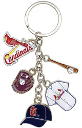 Cardinals 5-Dangle Keychain