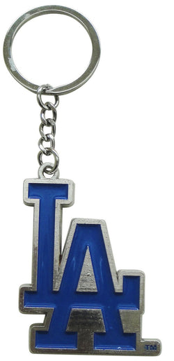 LA Dodgers Blue LA 3MM Silver Keychain