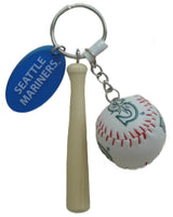 Seattle Mariners Ball with Bat Keychain