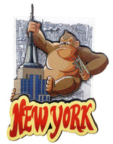 Iconic NYC Wooden Magnet Set - Empire State Building, King Kong, New York Skyline