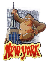 Iconic NYC Wooden Magnet Set - Empire State Building, King Kong, New York Skyline