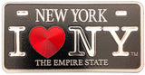 NY Empire State Black Foil Magnet License Plate