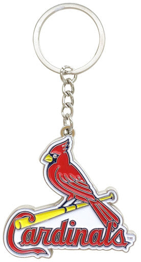 Cardinals Logo 3MM Silver Keychain