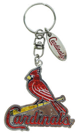 Cardinals Logo Magic Glitter Keychain