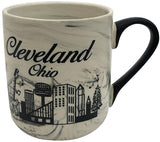 CLEVELAND 15oz Marble Cup with Black Handle