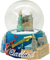 CLEVELAND Waterball 65mm Blue with Skyline and Guitar Design