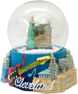 CLEVELAND Waterball 65mm Blue with Skyline and Guitar Design