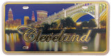 CLEVELAND FOIL MAGNET LICENSE Plate for Evening and Bridge