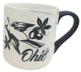 Ohio 15oz Marble Cup with Black Handle - Elegant and Stylish Drinkware