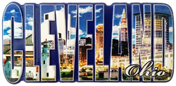 Cleveland Skyline Photo Magnet Set - Daytime Edition