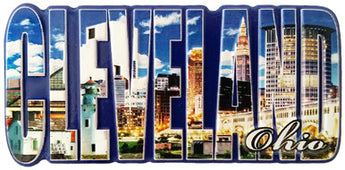 Cleveland Skyline Photo Magnet Set - Daytime Edition