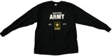 Black United States Army EST 1775 Long Sleeve