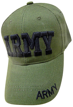 Khaki Black US Army Embroidered Hat