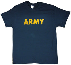 Black United States Army Shirt Yellow Wording