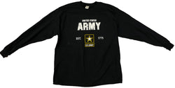 Black United States Army EST 1775 Long Sleeve