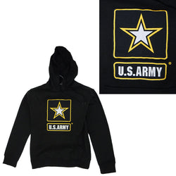 Black Embroidered US Army Sweatshirt