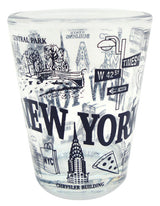 Iconic Clear and Black Shotglass Set - New York City Inspired Design
