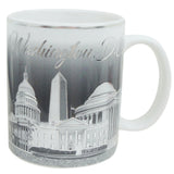 Sleek Silver Accented Washington DC 11oz Cup in Black & White