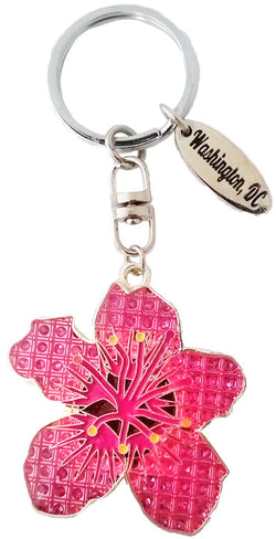 WASHINGTON DC Cherry Blossom Keychain with Tags