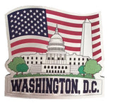 Capitol Metallic Washington DC Flag Magnet