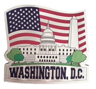 Capitol Metallic Washington DC Flag Magnet