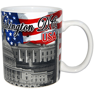 USA Flag 11oz Washington DC Cup
