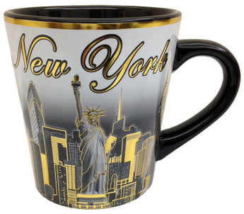 Black and Gold Bucket Cup with Sleek Design