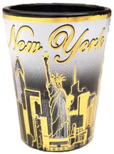 Mini Ceramic Cup with Black Interior and Gold Accents
