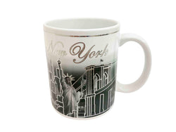 11oz B&W Skyline/Sol Cup with Silver Accents