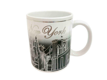 11oz B&W Skyline/Sol Cup with Silver Accents