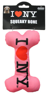 Pink Squeaky Dog Bone Toy - Interactive Playtime Fun!