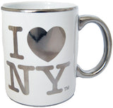 11oz White Silver ILNY Cup with Logo Handle