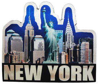 NY Skyline Foil Magnet with Stunning Details