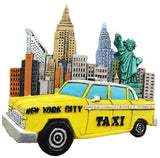 NY Skyline/Taxi Poly Magnet - Bring a Piece of New York to Your Fridge