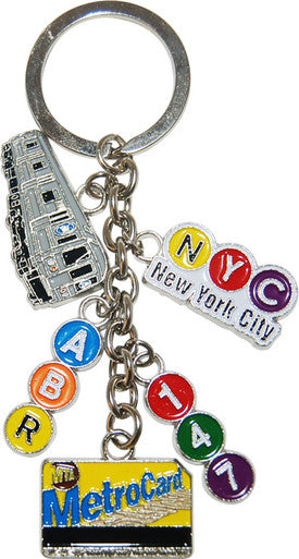 MTA Dangle Keychain NYC Subway Theme - CAD/ABR/TRAIN Design