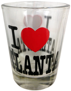 Atlanta Shotglass White Clear