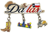 Dallas Skyline Armadillo Dangle Magnet Boot