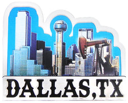 Dallas Skyline 3.75 Foil Magnet - Stunning Cityscape Decor Piece