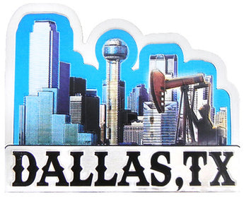 Dallas Skyline 3.75 Foil Magnet - Stunning Cityscape Decor Piece