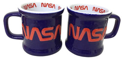 NASA Cup with Embossed Worm Logo and Cobalt Exterior - White Inside