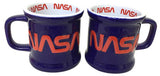 NASA Cup with Embossed Worm Logo and Cobalt Exterior - White Inside