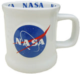 NASA White Embossed Cup with Iconic Meatball Logo Inside