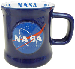 NASA Cobalt Embossed Cup with White Interior
