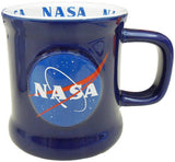 NASA Cobalt Embossed Cup with White Interior