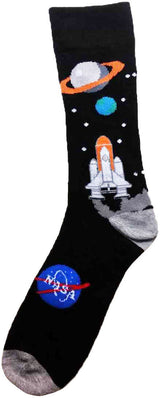 NASA Space Shuttle Black Socks