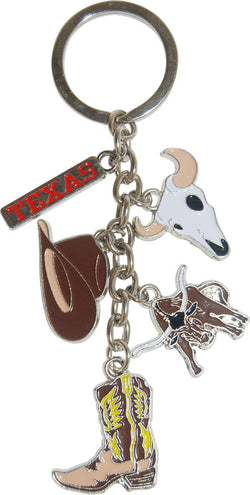 Texas Dangle K/R Boot/Bull/Hat with Skull Tag - Western Style Accessory